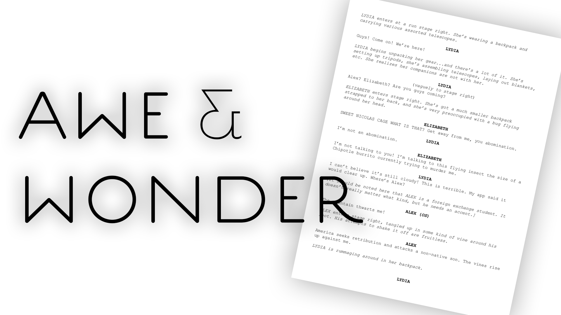 "Awe and Wonder" Script