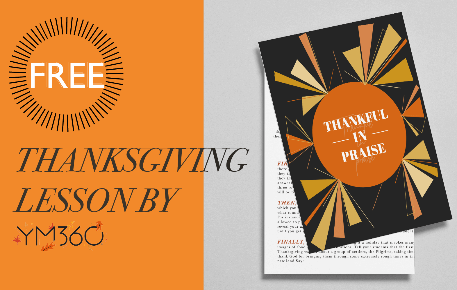Free Thanksgiving Lesson | Thankful in Praise