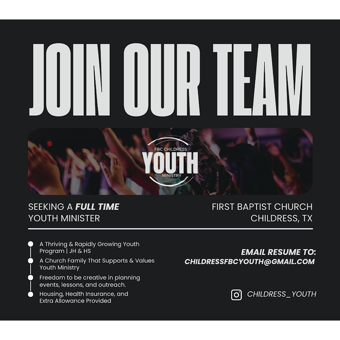 Full Time Youth Minister