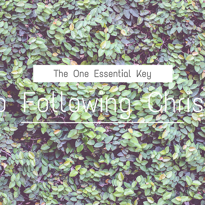 The One Essential Key To Following Christ?