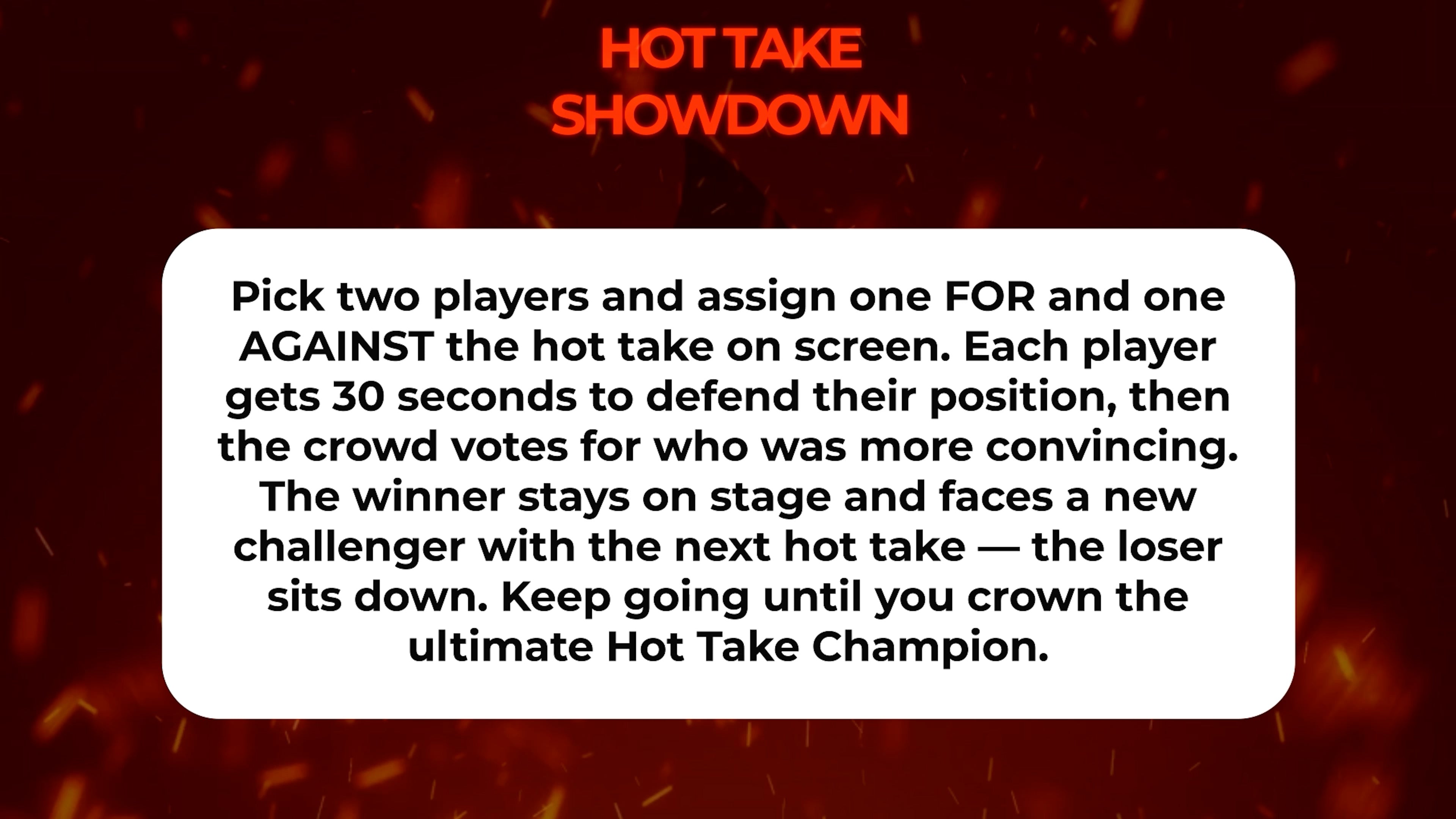 Hot Take Showdown