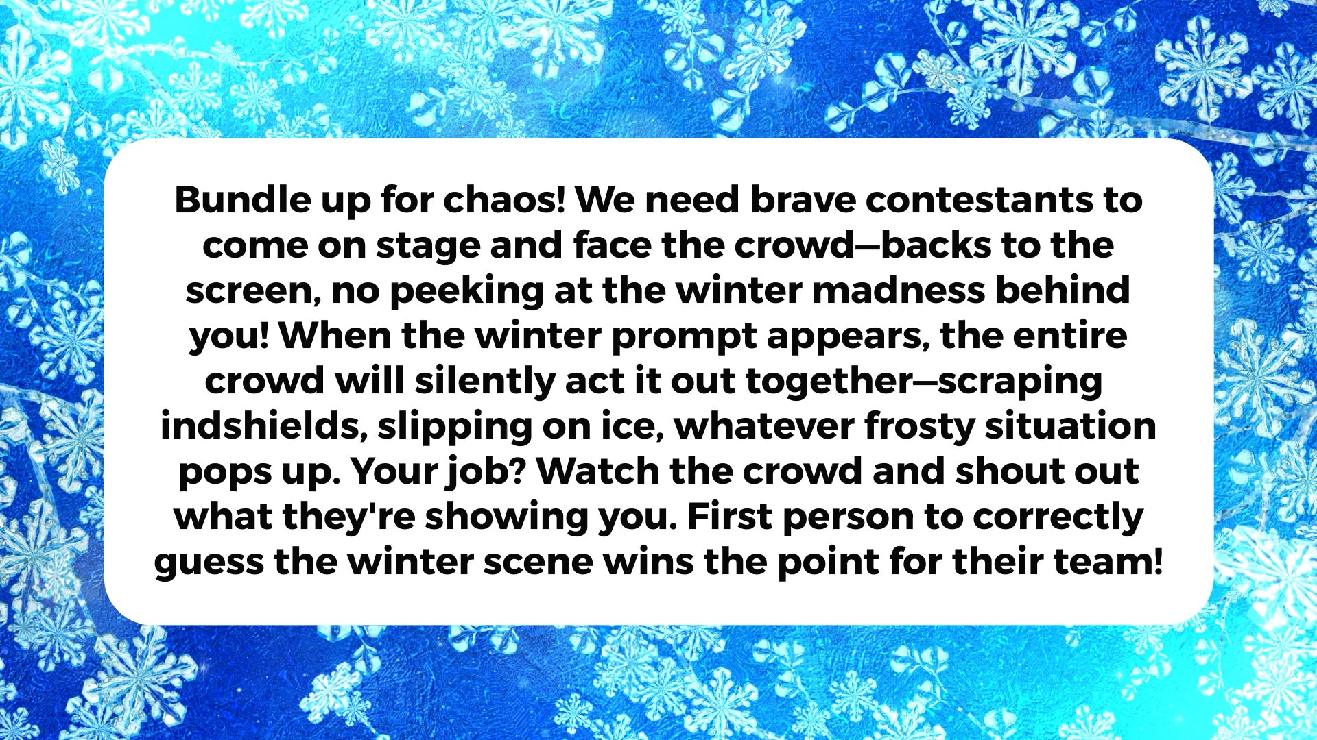 Crowd Cues - Winter Edition
