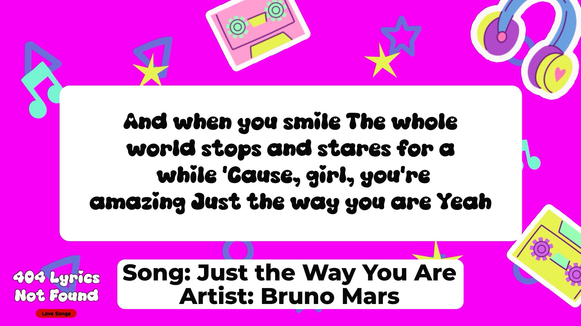 404 Lyrics Not Found - Love Songs