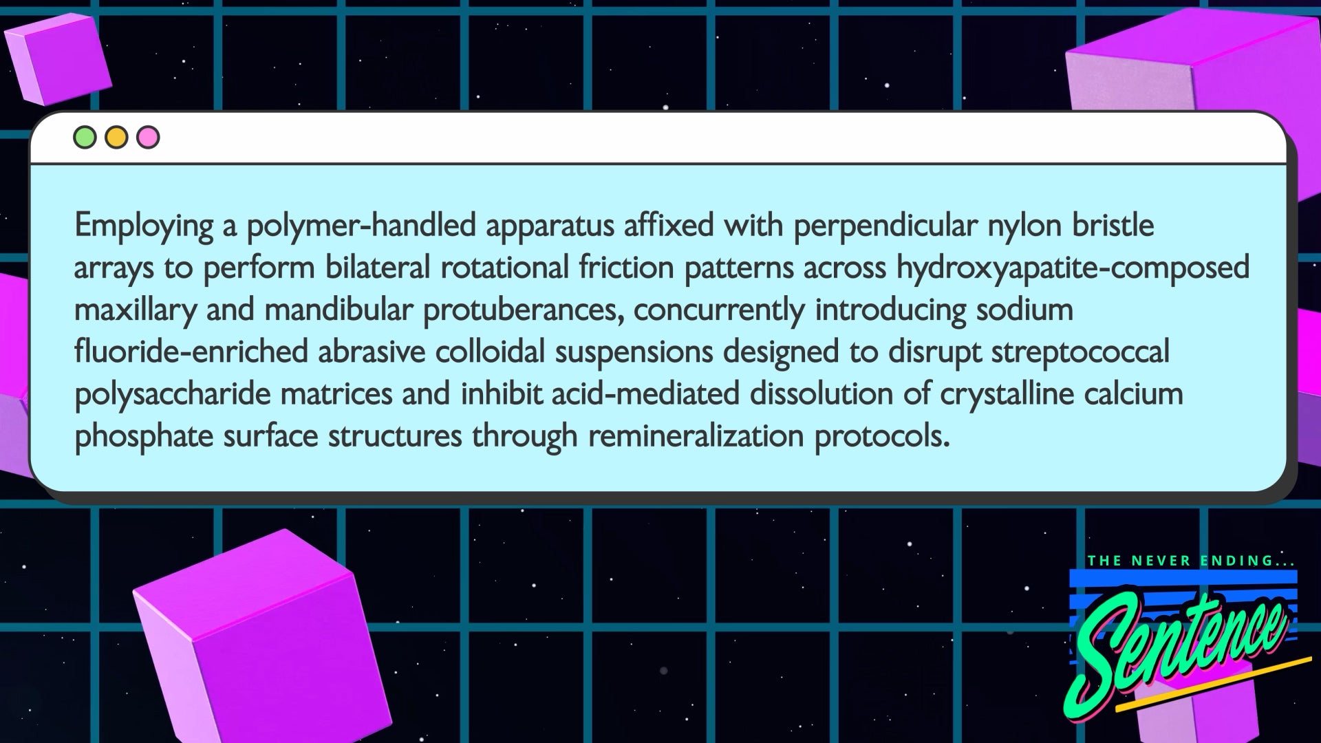 The Never Ending Sentence