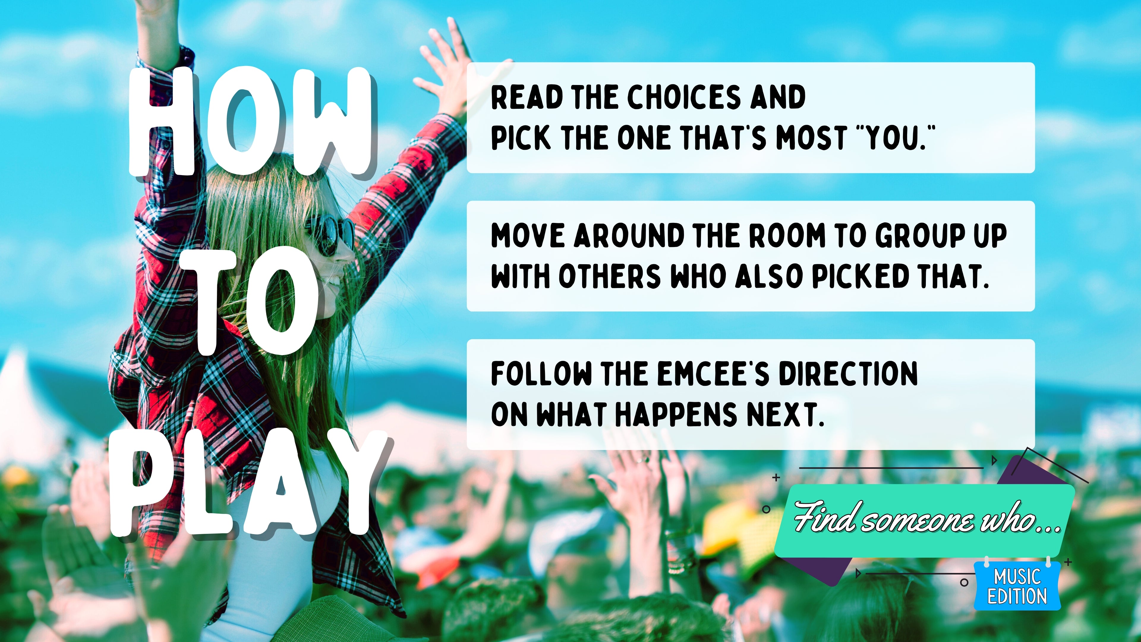 Find Someone Who (Music Edition)