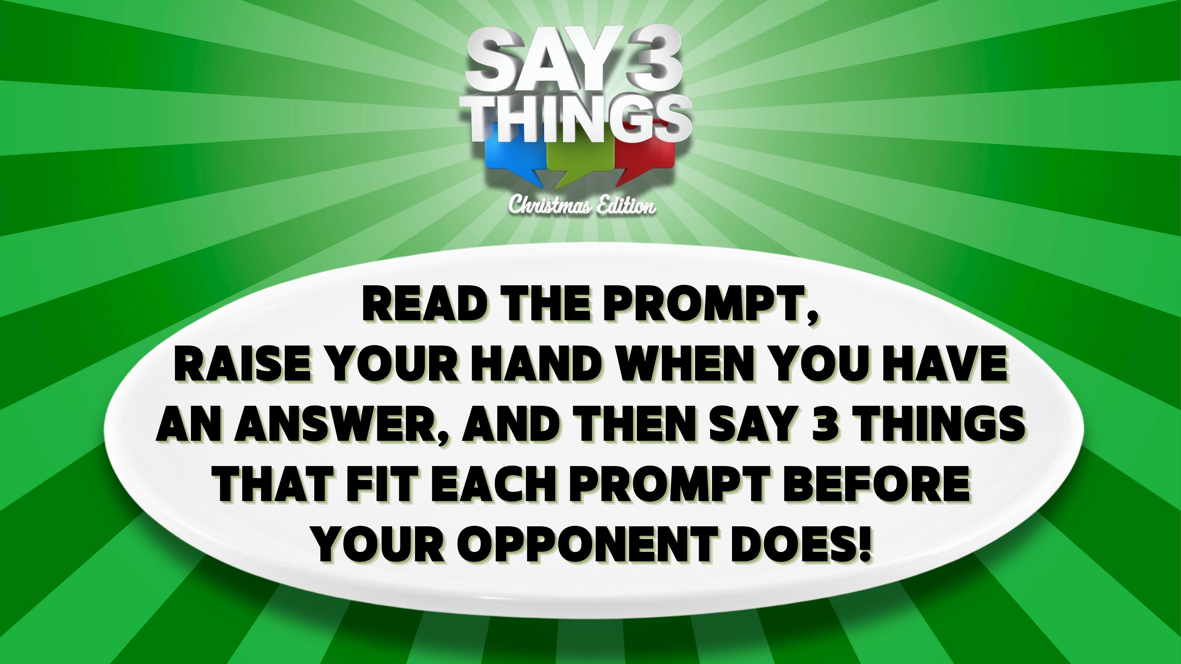 Say 3 Things - Christmas Edition