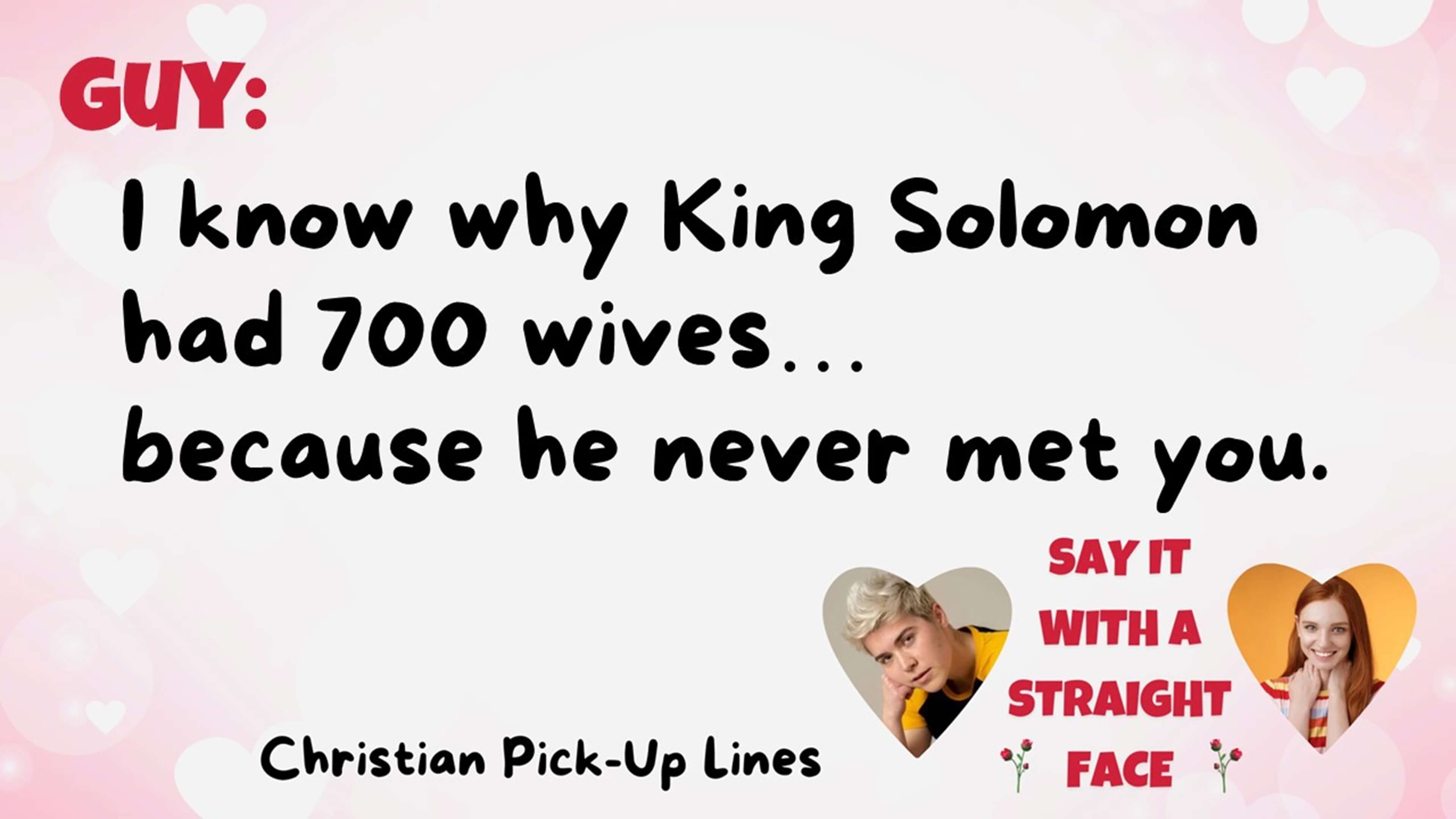 Say It With A Straight Face: Christian Pick-Up Lines