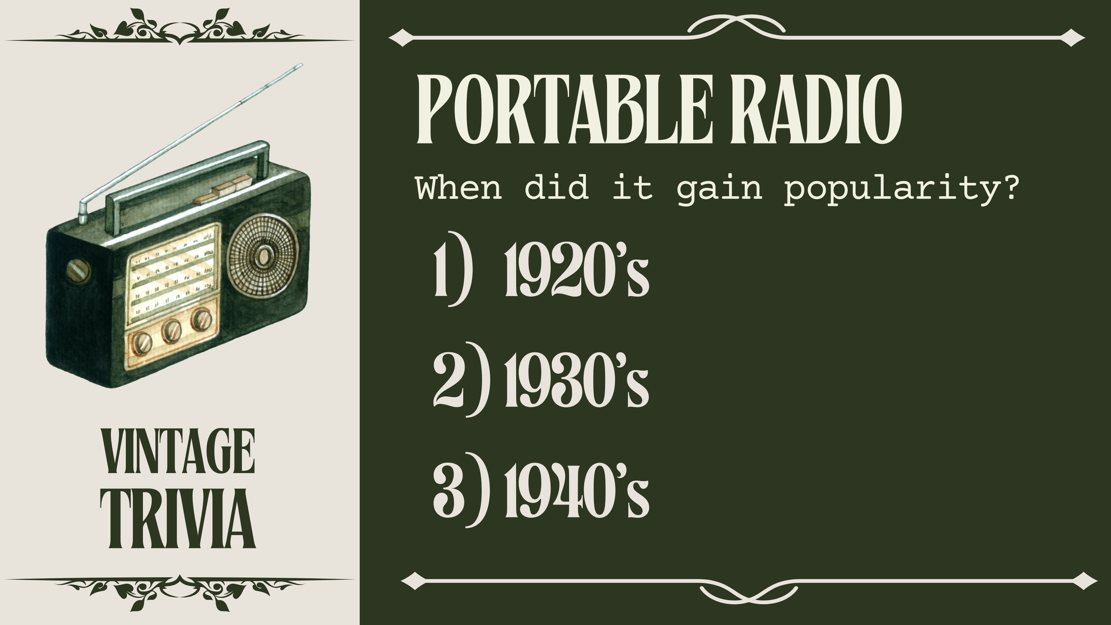Vintage Trivia - Modern Era