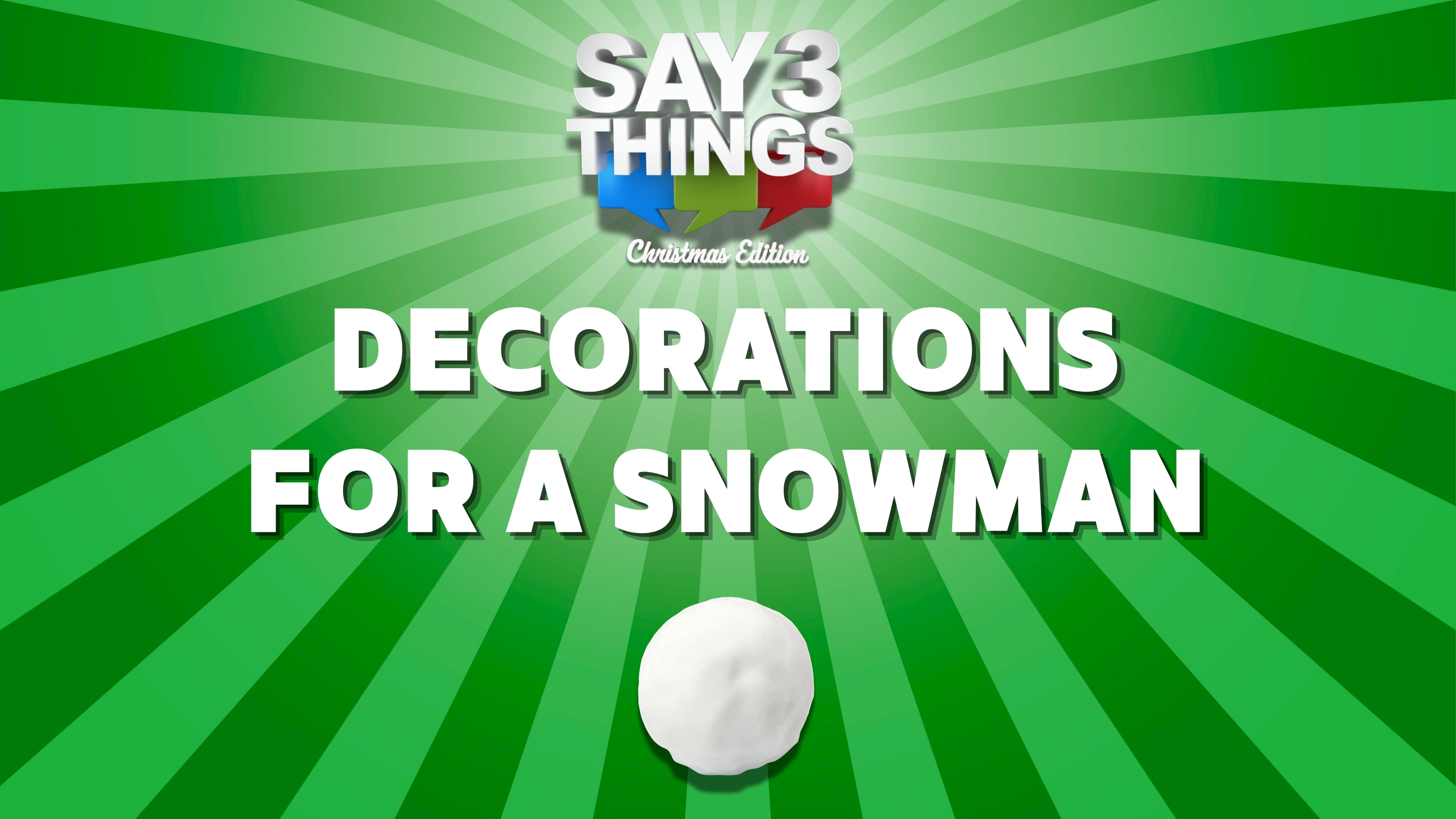 Say 3 Things - Christmas Edition