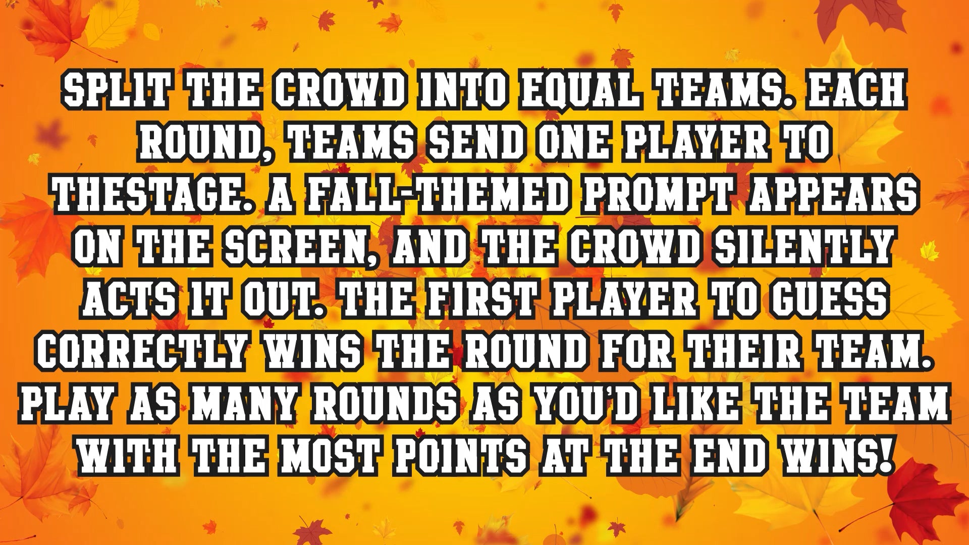 Crowd Cues - Fall Edition