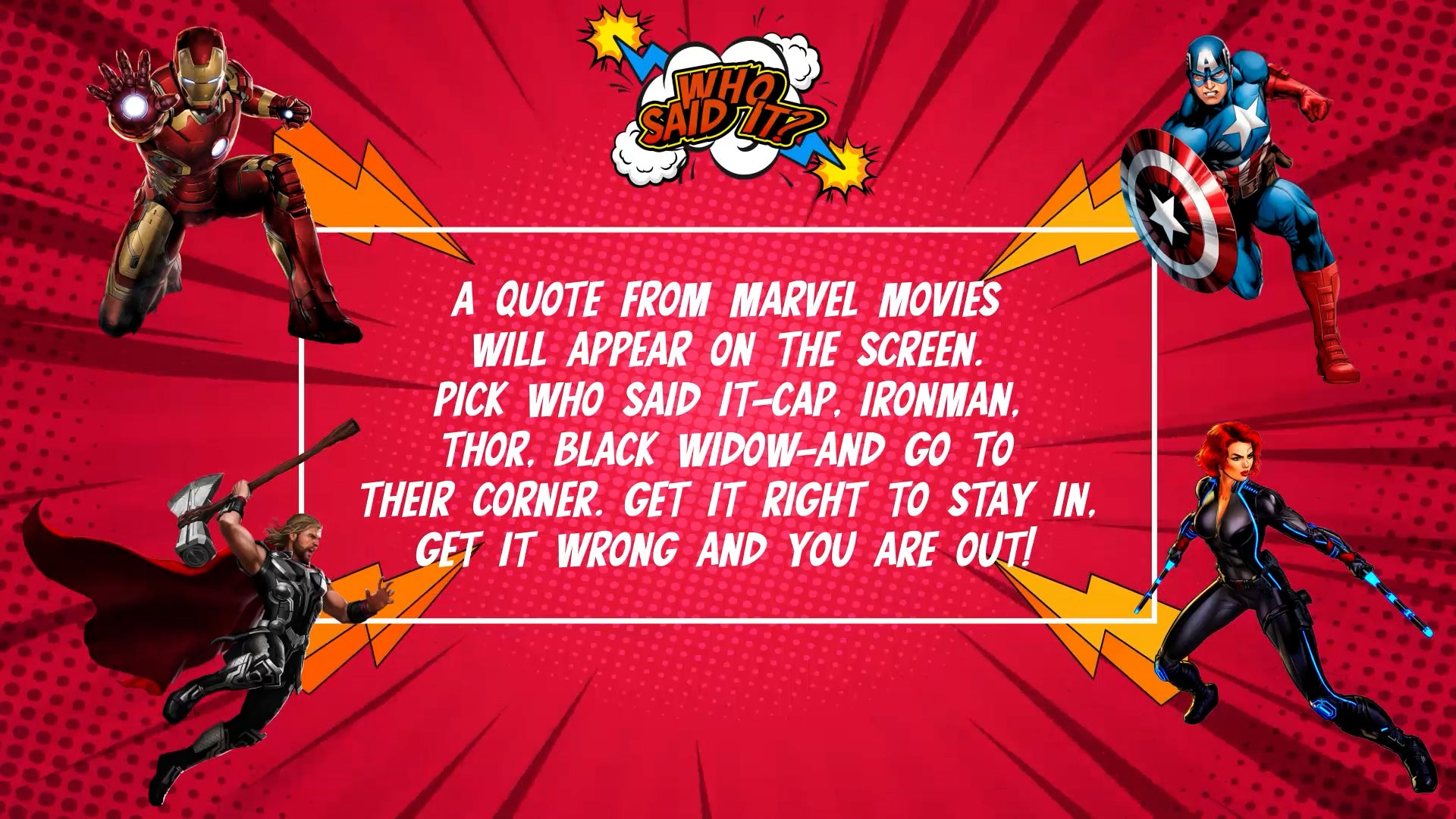 Who Said It - OG Avengers Edition