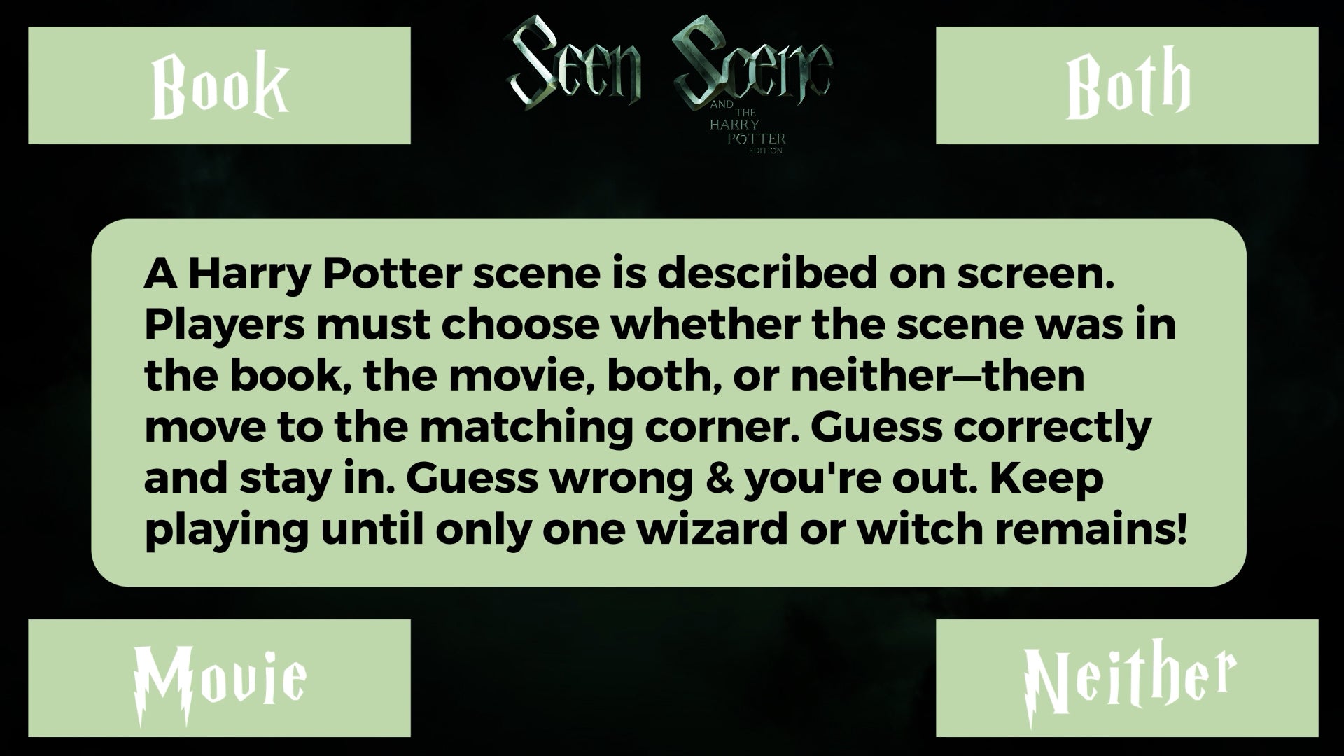 Seen Scene And The Harry Potter Edition