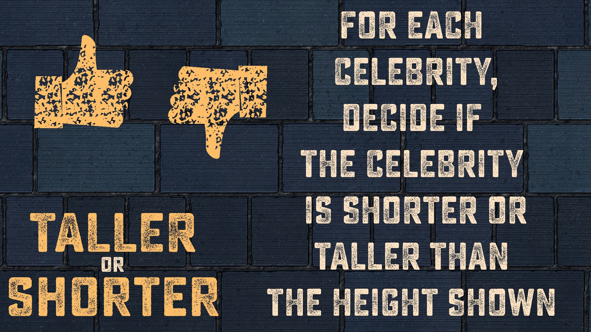Taller or Shorter