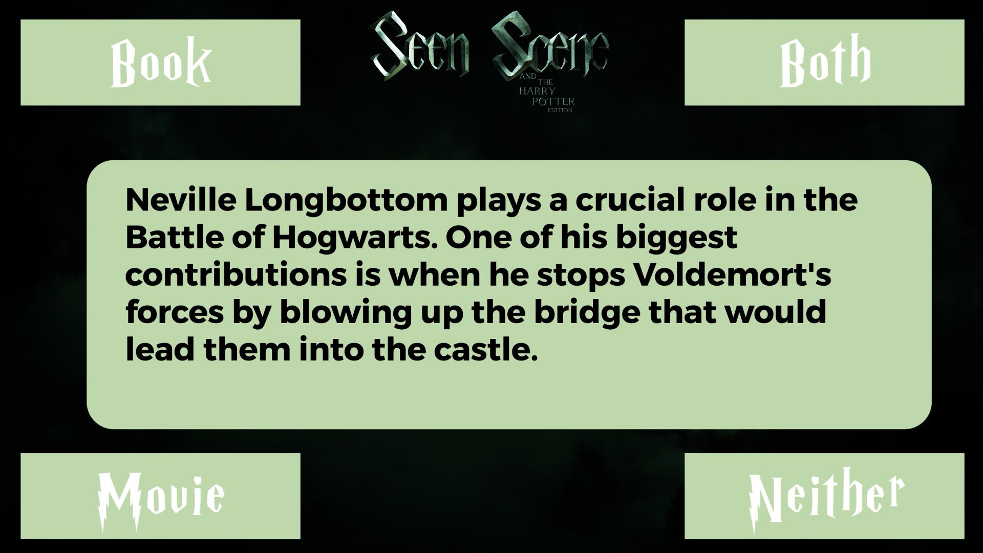 Seen Scene And The Harry Potter Edition