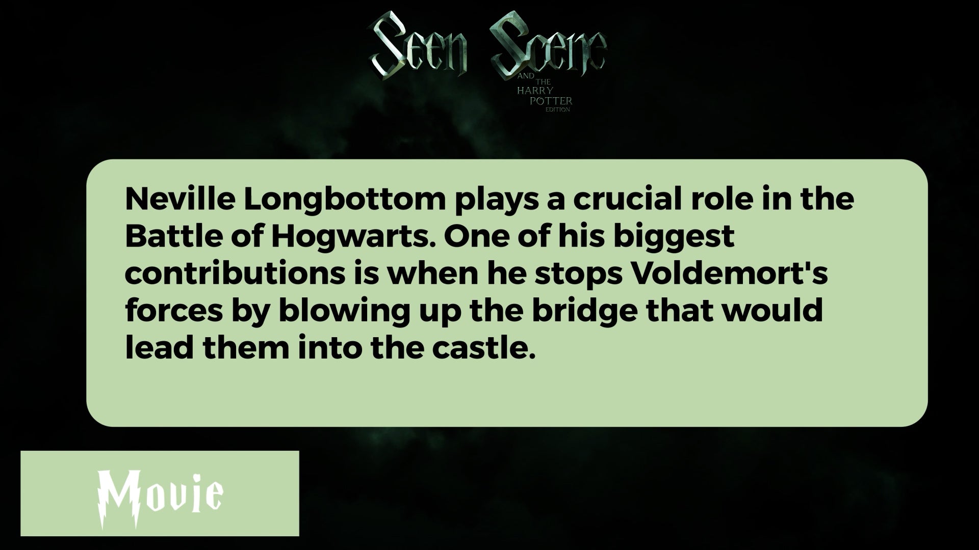 Seen Scene And The Harry Potter Edition