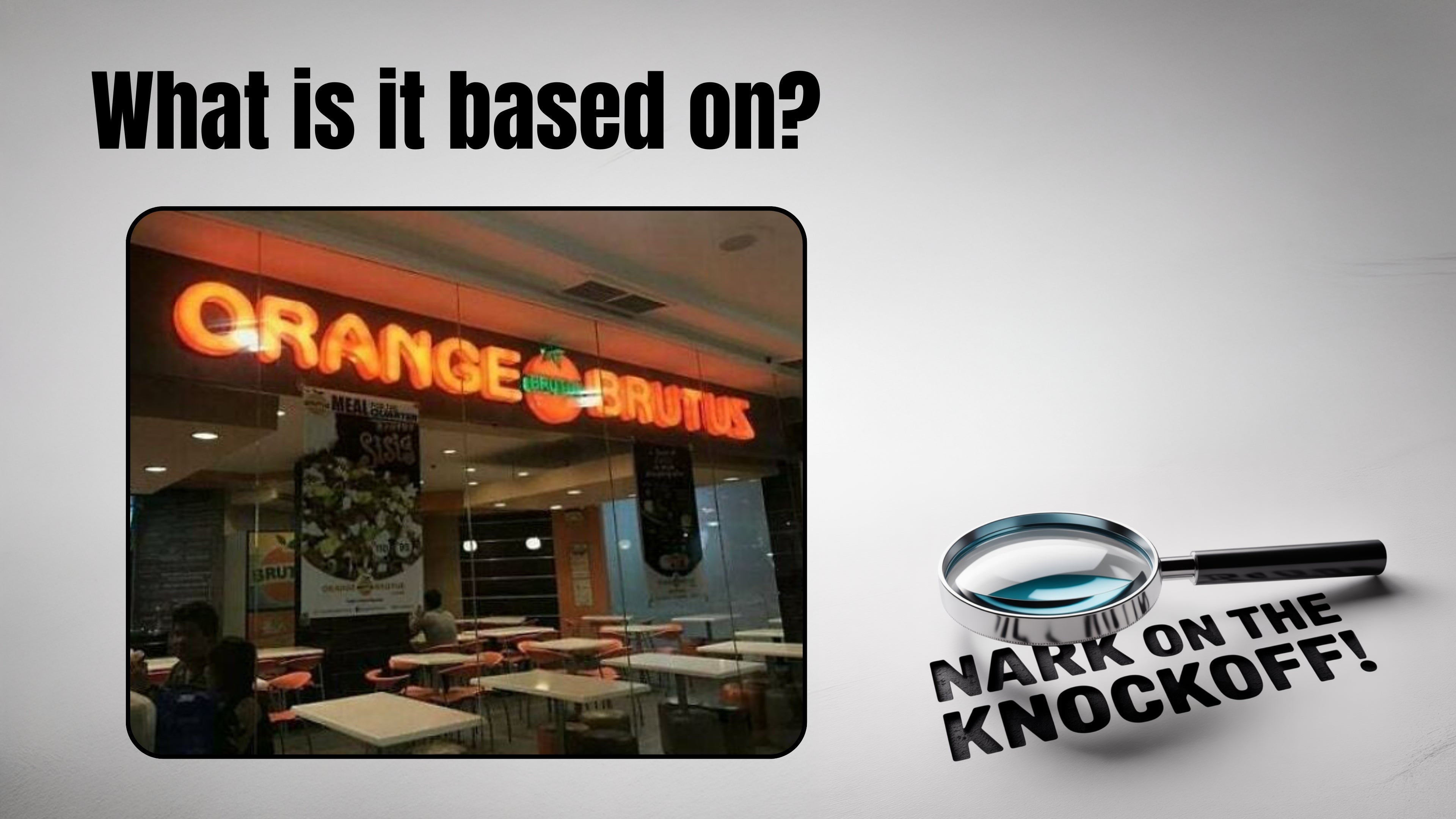 Nark on the Knockoff - Sketchy Places