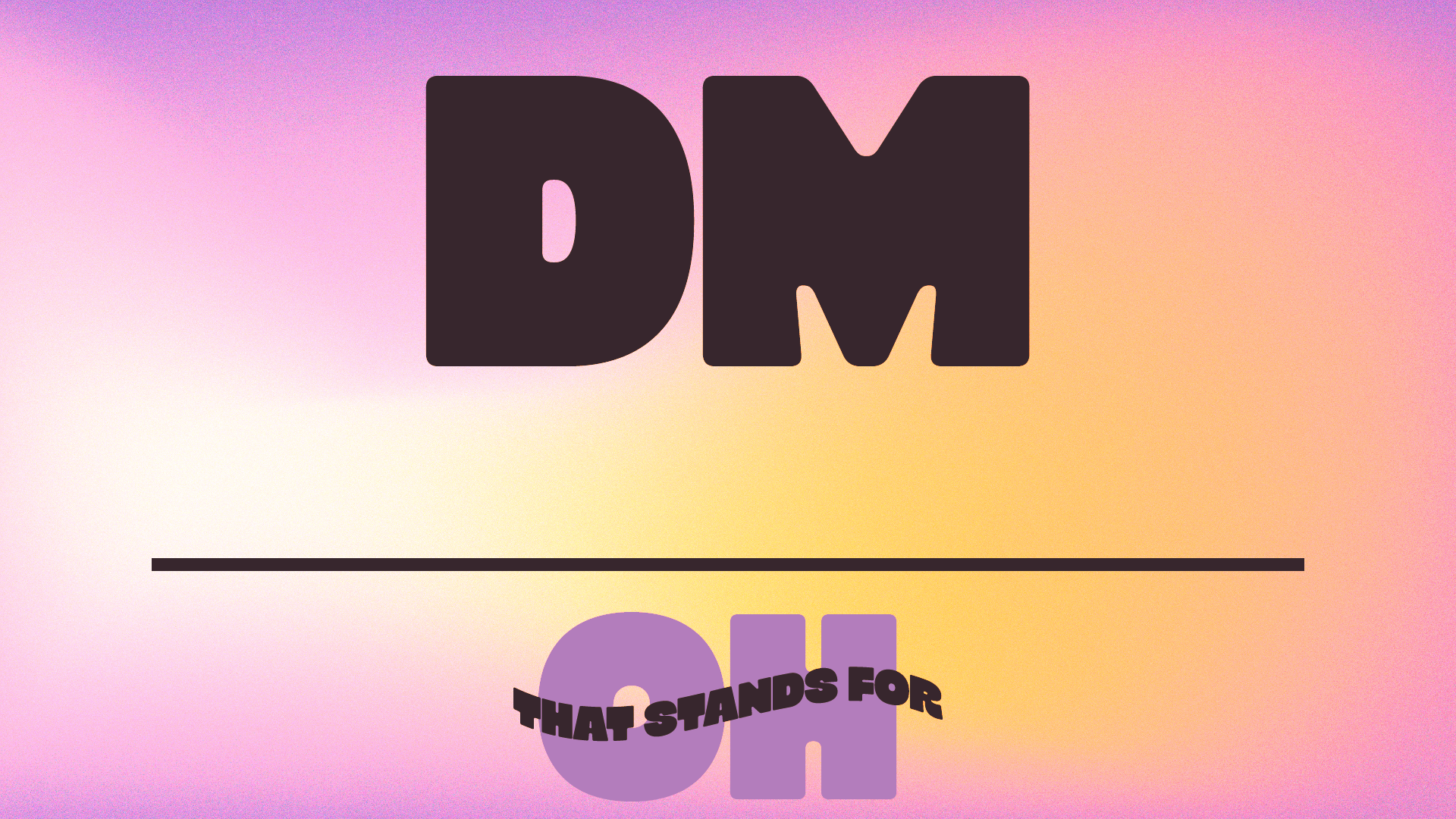 Oh That Stand For! 3