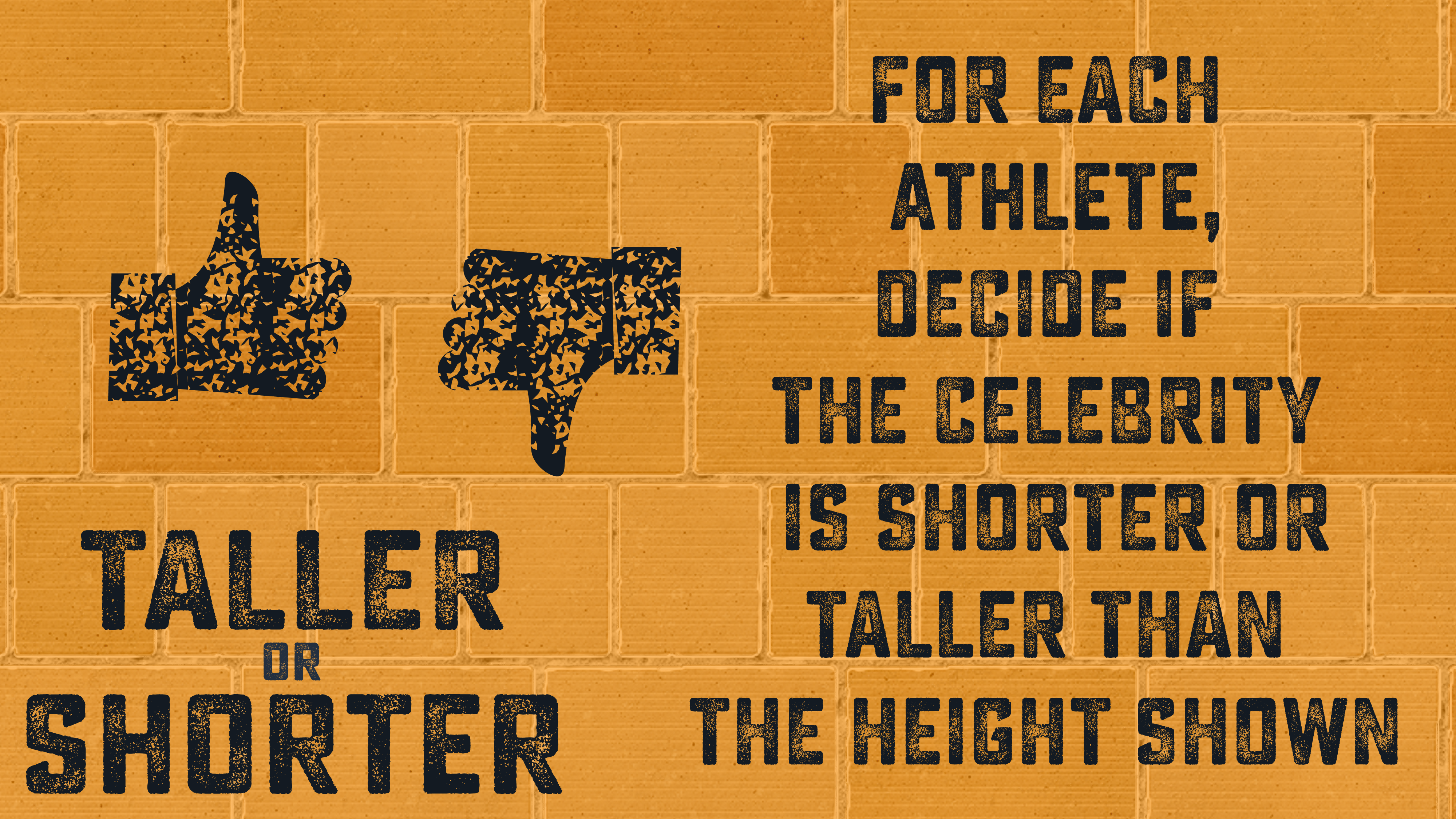 Taller Or Shorter - Athlete Edition