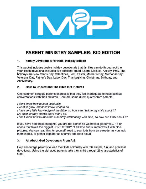 Parent Ministry Sampler (Kids Edition)
