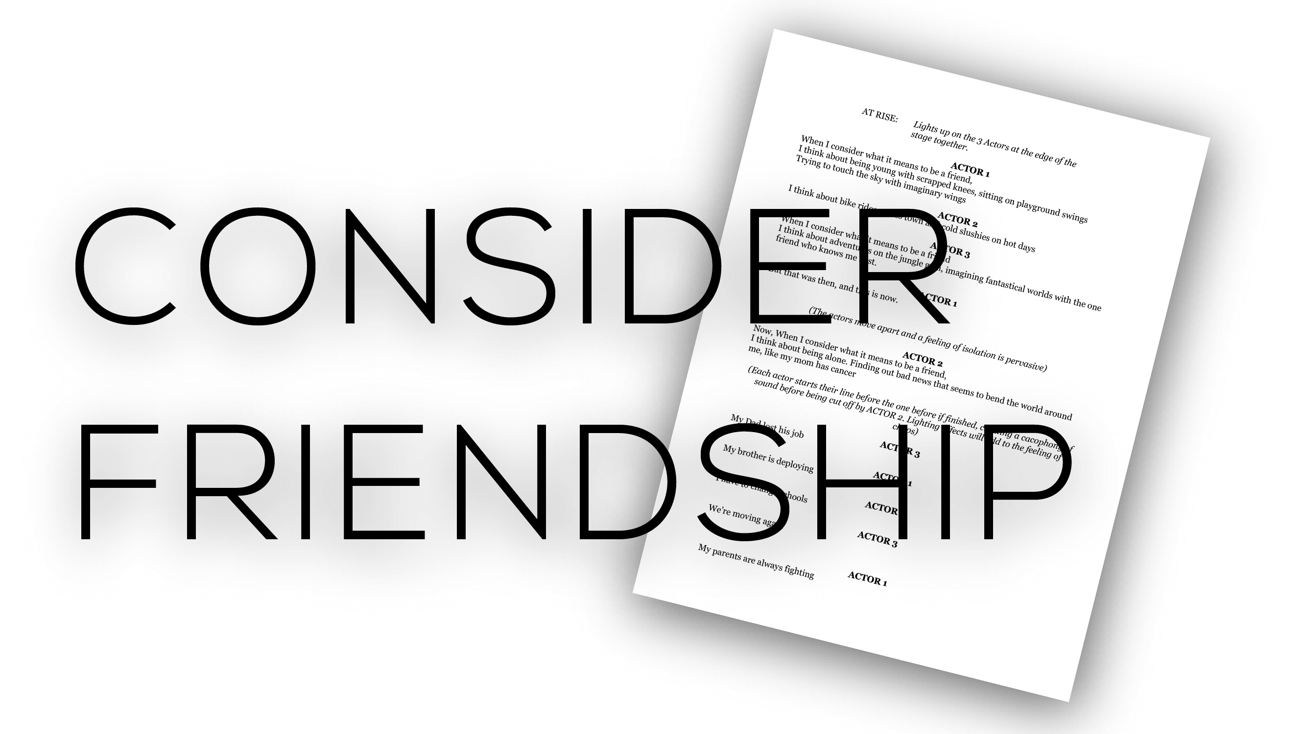 "Consider Friendship" Script