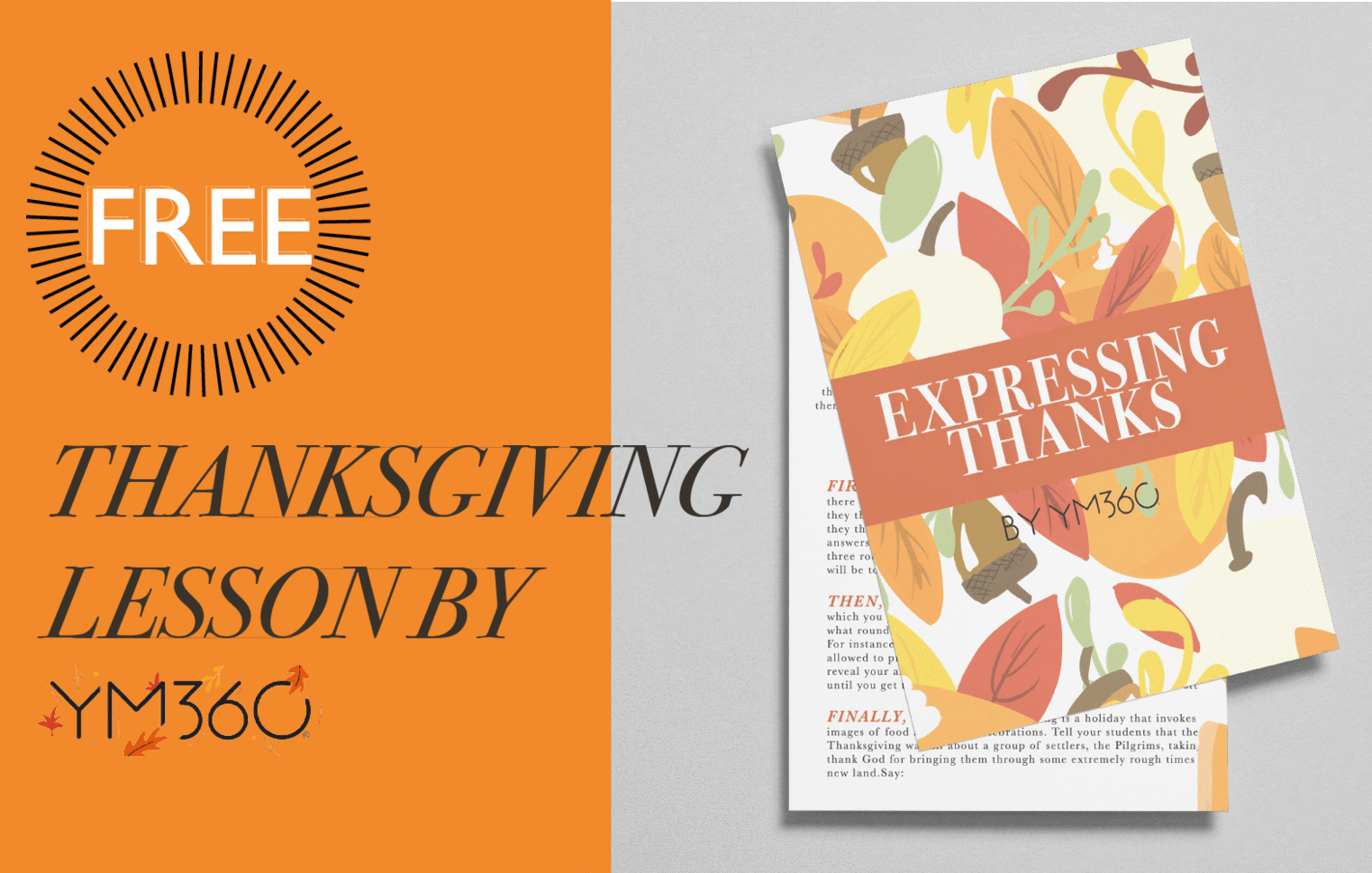 Free Thanksgiving Lesson | Expressing Thanks