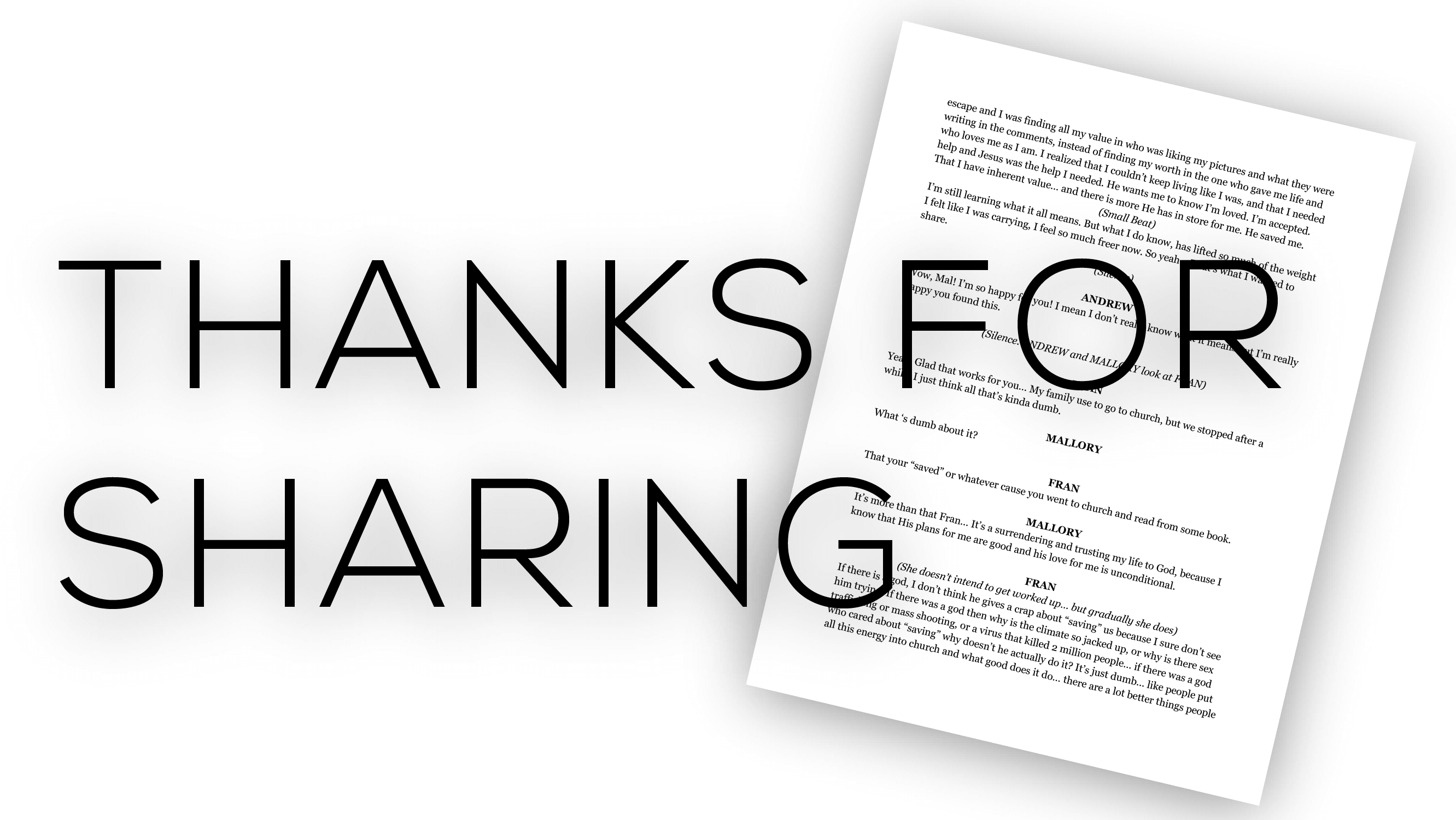 "Thanks for Sharing" Script