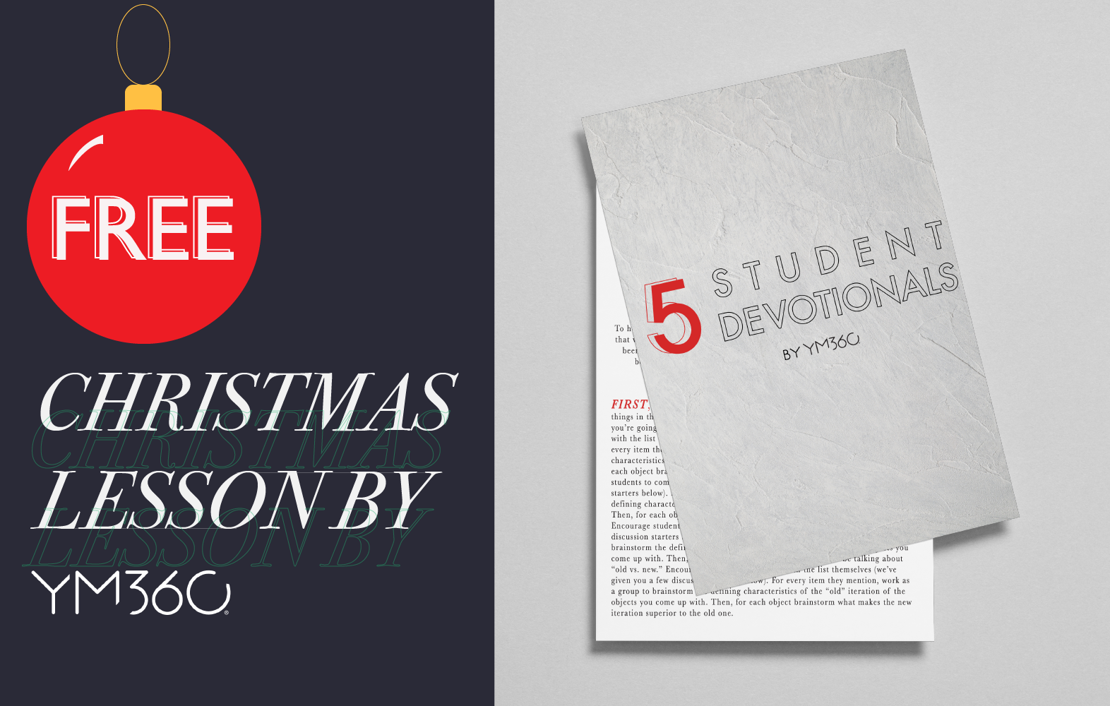 Free Christmas Lesson | 5 Student Devotionals
