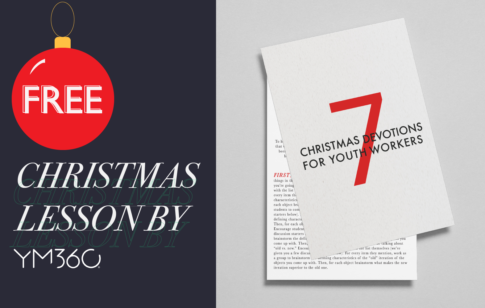 Free Christmas Lesson | 7 Christmas Devotions for Youth Workers