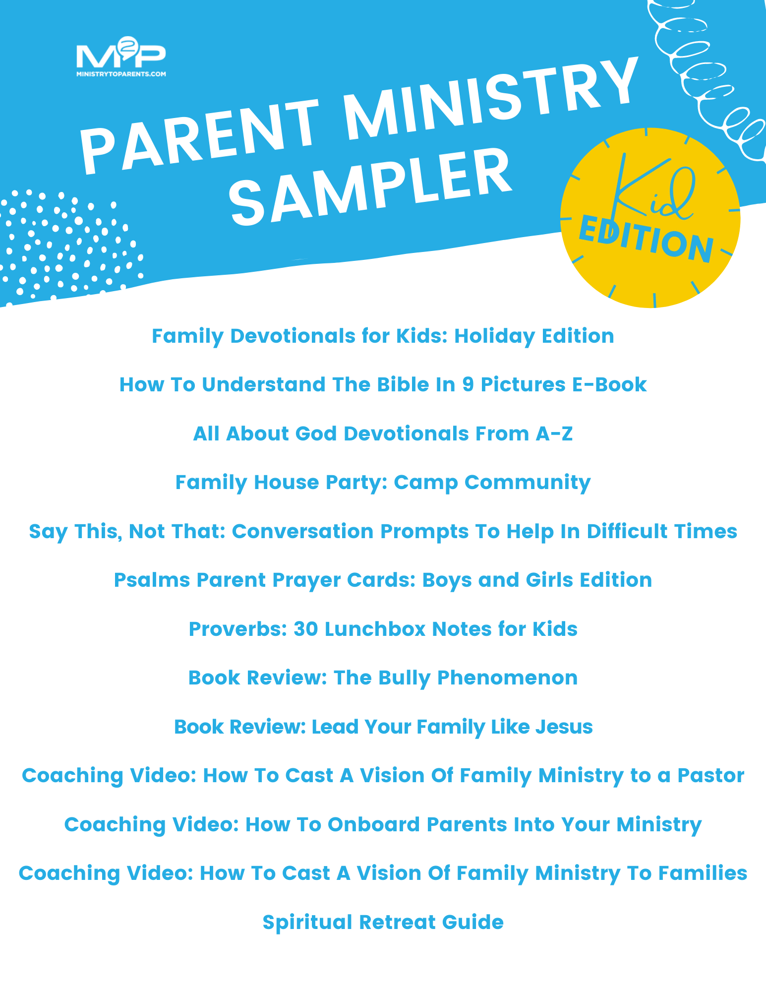 Parent Ministry Sampler (Kids Edition)